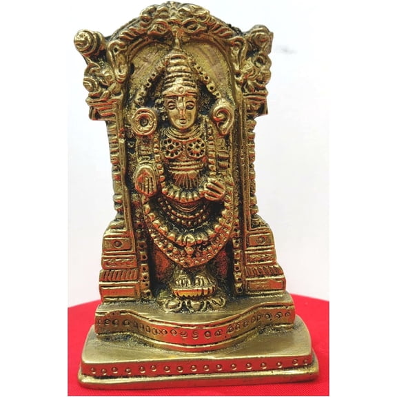 Tirupati Balaji Brass Statue Venkateswara Statue Lord Vishnu Statue Indian Handmade Statue Handcrafted Vishnu Figurine Hindu God Statue Balaji Murti Brass Made Balaji Idol Home Decor - AtoZ India Cart