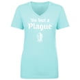 thumbnail image 1 of 'Tis But A Plague Womens V-Neck T-Shirt, 1 of 3
