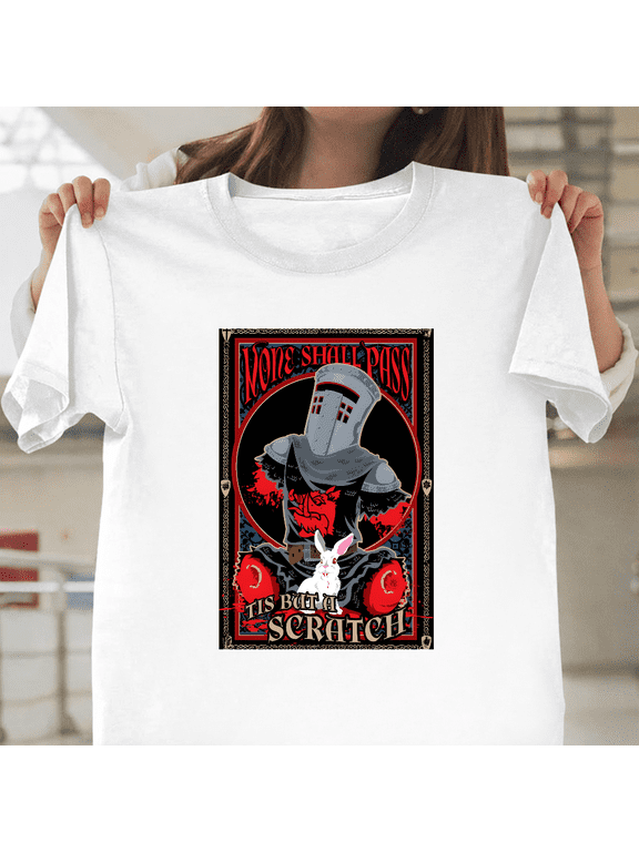 Tis But A Scratch Funny Monty Python Quote Graphic Unisex T-Shirt, up to size 3XL.