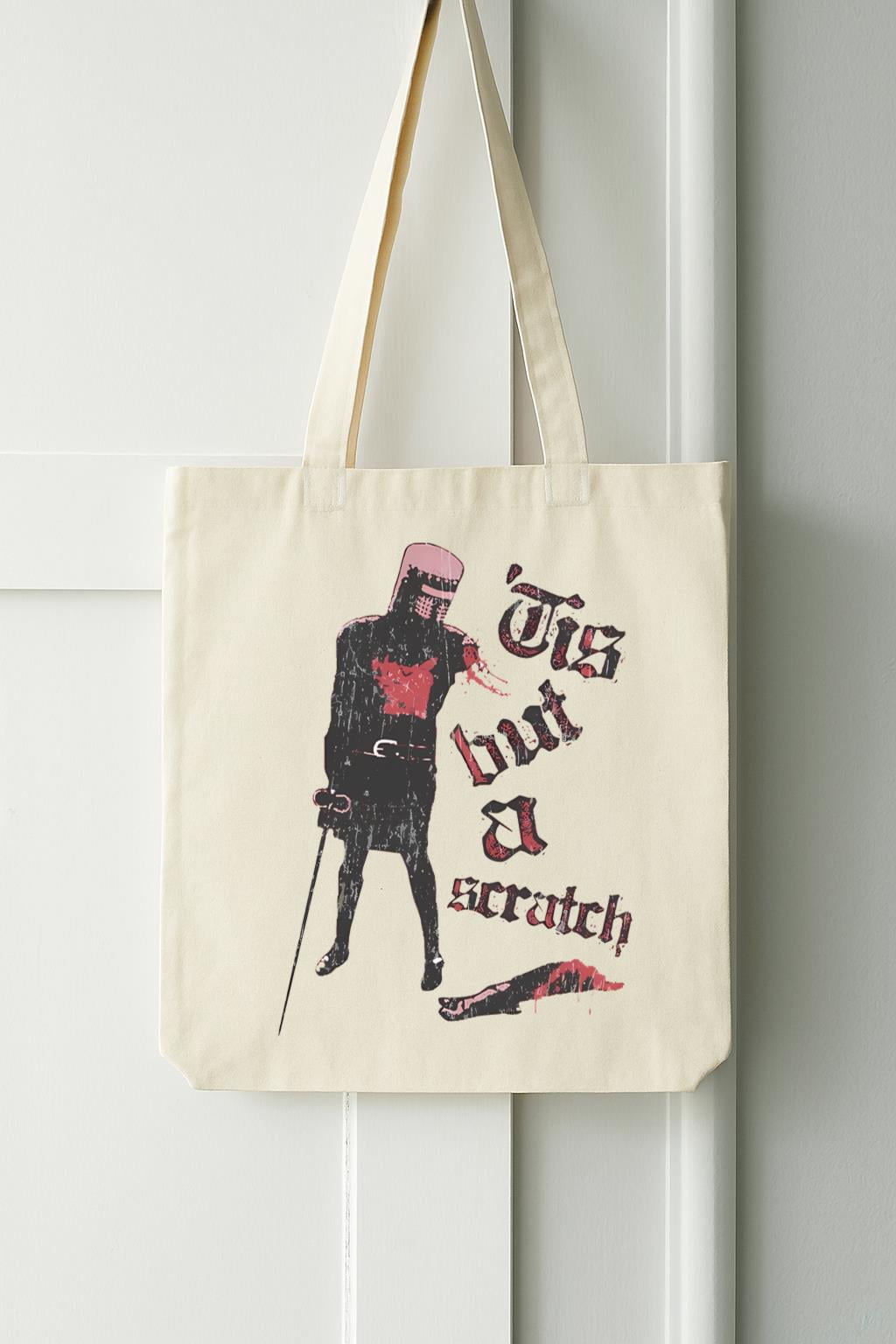 Tis But A Scratch Tote Bag Monty Fun TV Python Black and the holy ...