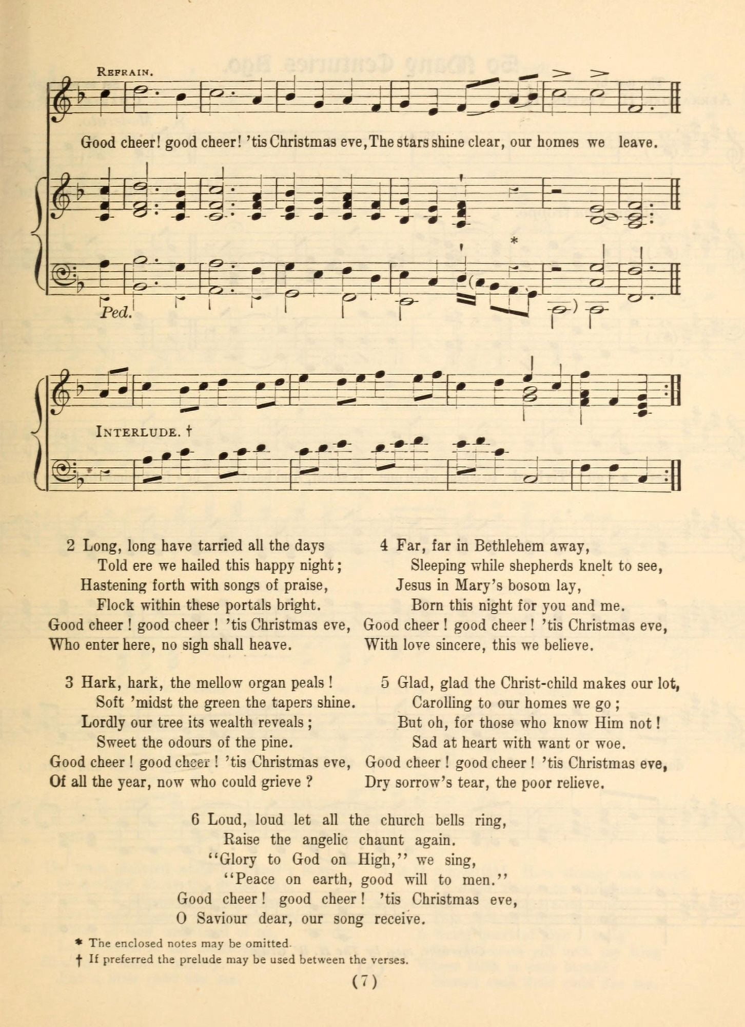 Tis Christmas Eve 2 Emmanuel A Christmas Carol Service 1915 Canvas Art - (18 x 24)