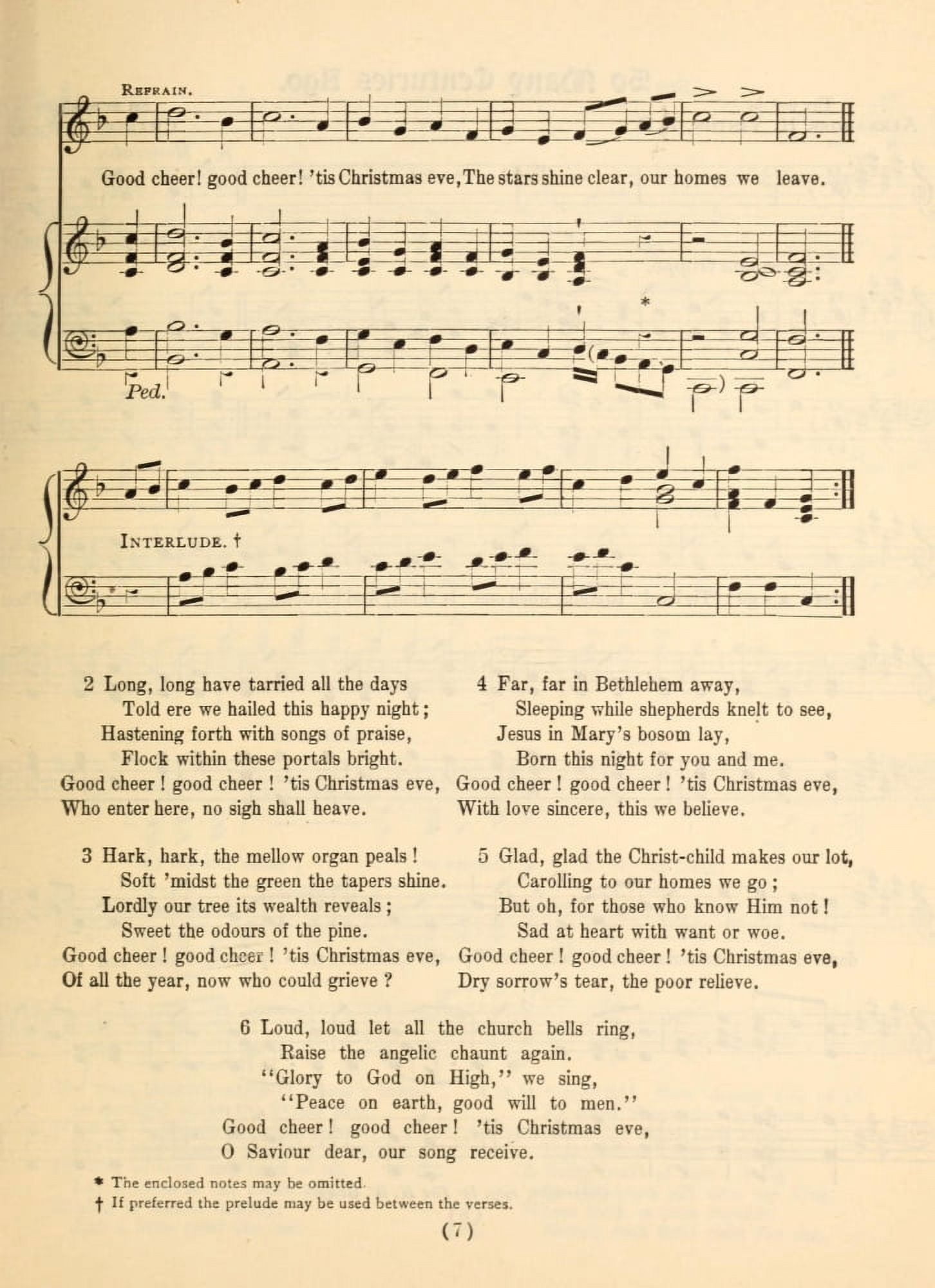 Tis Christmas Eve 2 Emmanuel A Christmas Carol Service 1915 Canvas Art - (24 x 36)