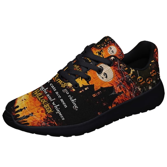 Tis Near Halloween Witch Shoes Sneakers for Women Men Black Size 8.5