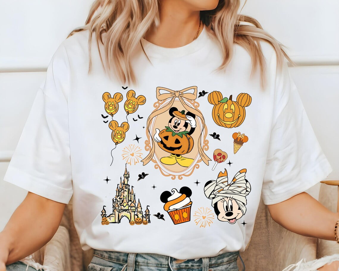 Tis the Season Shirt, Coquette Bow Disney Castle Halloween Shirt