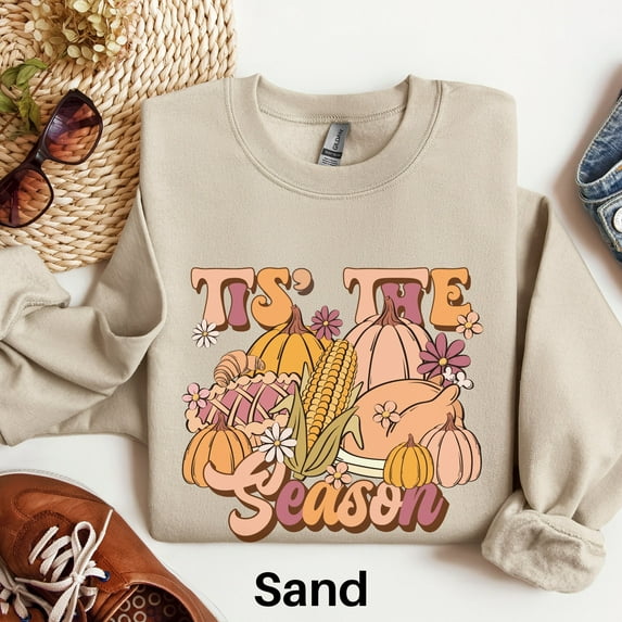 Tis the Season Sweatshirt, Pumpkin Sweater, Cute Fall Shirt, Fall Season Sweater, Womens Autumn Sweatshirt, Fall Lover Gift, Autumn Lover 1574686502 9390