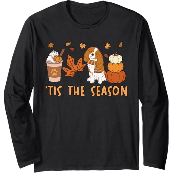 Tis The Season Cavalier King Charles Spaniel Fall Pumpkin Sweatshirt ...