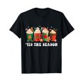 thumbnail image 1 of Tis The Season Christmas Coffee Gingerbread Xmas Black T-Shirt, 1 of 5