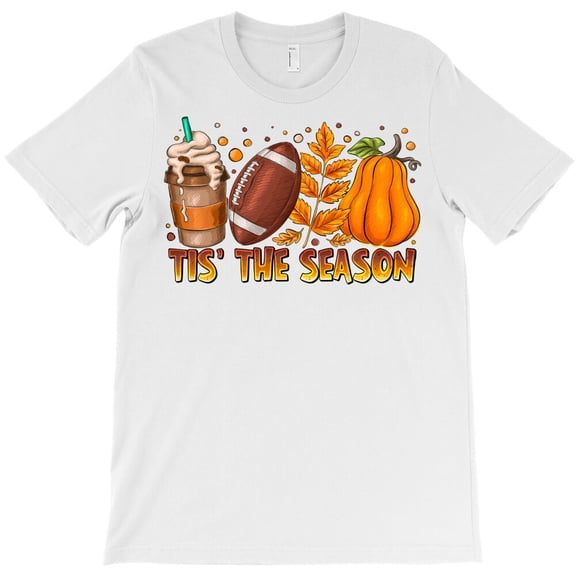 Tis The Season Fall, Simple Bold Autumn Seasonal Graphic Design - Breathable Material G5483 Unisex T-Shirt, Up to Size 5XL