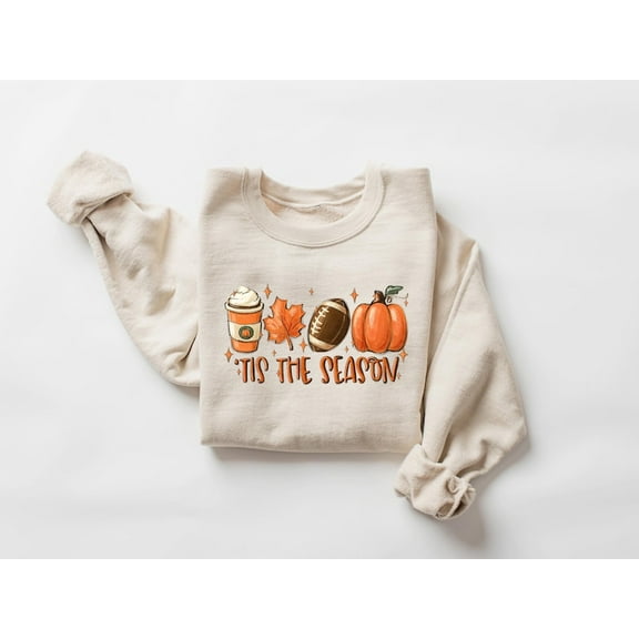 Tis The Season Fall Sweatshirt, Fall Football Sweatshirt, Football Shirt, Halloween Sweatshirt, Fall Season Shirt, Tis The Season Sweatshirt