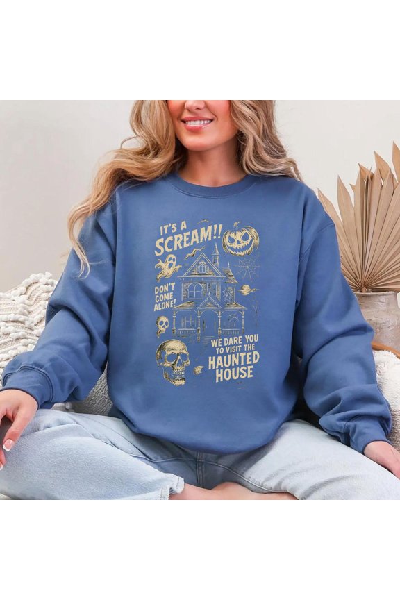 Tis The Season Halloween Fall Skeletons Dancing Autumn Spooky Variant Gift Sweatshirt