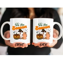 Tis’ The Season Halloween Mug, Happy Halloween Horror Cup For Men/Women Halloween, Pumpkin Coffee Mug 11oz