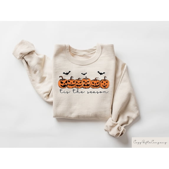 Tis The Season Halloween Sweatshirt, Halloween Pumpkin Sweatshirt