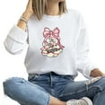 thumbnail image 1 of Tis The Season Holiday Christmas Sweatshirt Funny Women Cute Casual Long Sleeve Graphic Shirts Pullover Tops, 1 of 4