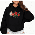 thumbnail image 1 of Tis The Season Mickey Christmas Graphic Tee T-Shirt Top Print Commuting Hooded long-sleeved Black S-2XL, 1 of 7