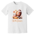 thumbnail image 1 of Tis The Season Pumpkin And Spice Football Game Day Fall Gift Comfort Color T-Shirt, 1 of 4