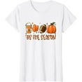 thumbnail image 1 of Tis The Season Pumpkin Leaf Latte Fall Thanksgiving Football T-Shirt, 1 of 3