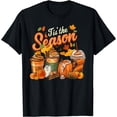 thumbnail image 1 of Tis The Season Pumpkin Spice Latte Halloween Fall Coffee T-Shirt Black Small, 1 of 4