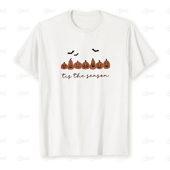 Tis The Season Pumpkins Retro Autumn Fall Festive Style Graphic T-Shirt up to size 5XL