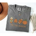 thumbnail image 1 of Tis The Season Shirt, Fall Vibes T-shirt, Retro Thanksgiving Shirt, Pumpkin Season Tee, Fall Leaves Crewneck,Women Fall Gift, 1 of 5