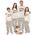thumbnail image 1 of Tis The Season Soccer Matching Family Christmas Pajamas With Dog, Beige Holiday PJs, Plus Sizes, With Pockets, 1 of 7