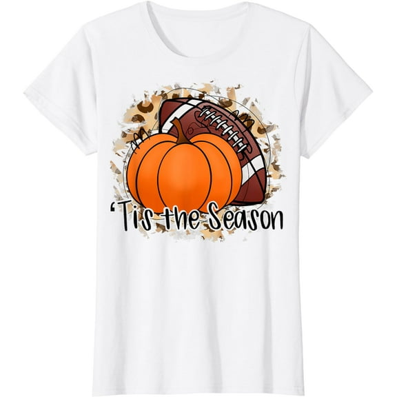 Tis The Season Thanksgiving Football Pumpkin Fall Football T-Shirt