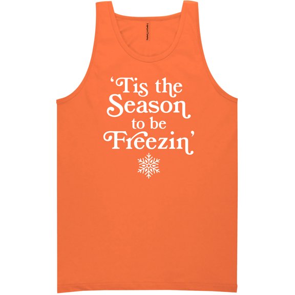 Tis The Season To Be Freezin Neon Tank Top