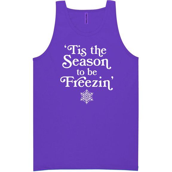 Tis The Season To Be Freezin Neon Tank Top