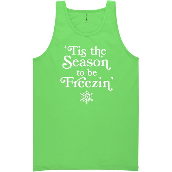 Tis The Season To Be Freezin Neon Tank Top