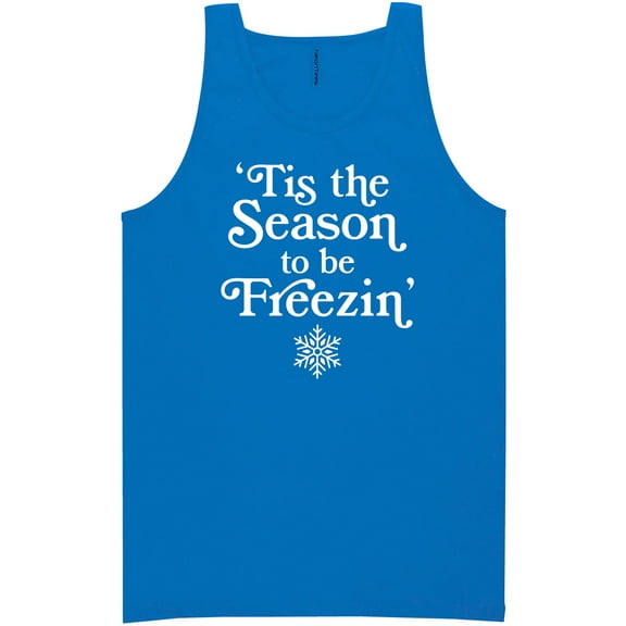 Tis The Season To Be Freezin Neon Tank Top