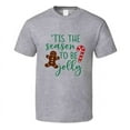 thumbnail image 1 of Tis The Season To Be Jolly Candy Cane Christmas Tee Holiday Tshirt Great Yuletide T Shirt, 1 of 1