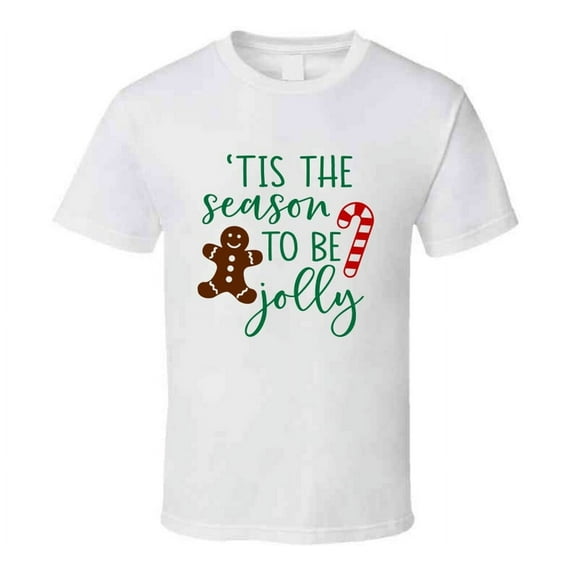 Tis The Season To Be Jolly Candy Cane Christmas Tee Holiday Tshirt Great Yuletide T Shirt