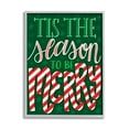 thumbnail image 1 of Tis The Season To Be Merry Patterned Holiday Graphic Art Gray Framed Art Print Wall Art, 1 of 7