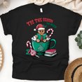 thumbnail image 1 of Tis The Season To Read T-Shirt | Gingerbread Hot Cocoa Book Lover Tee, Black, Size 3XL, 1 of 6