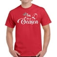 thumbnail image 1 of Tis the Season Christmas Football Santa Xmas T-shirt - S M L XL 2XL 3XL 4XL 5XL Xmas Graphic Tee - Shirts Ugly Christmas Party Men T-Shirt Top Gift, 1 of 2