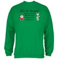 thumbnail image 1 of Tis the Season Fireplace Fuzzy Socks Hot Cocoa Mens Sweatshirt Irish Green LG, 1 of 1