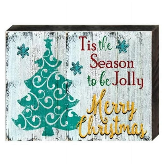 Tis the Season Quote Holiday Art on Board Wall Decor