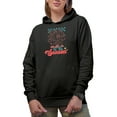 thumbnail image 1 of Tis the Season, Retro Christmas Present Art Merch Gift, Black Hooded Sweatshirt or Hoodie, Medium, 1 of 5