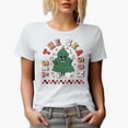 thumbnail image 1 of Tis the Season, Retro Christmas Tree with Lights Art Merch Gift, White T-Shirt, Large, 1 of 5