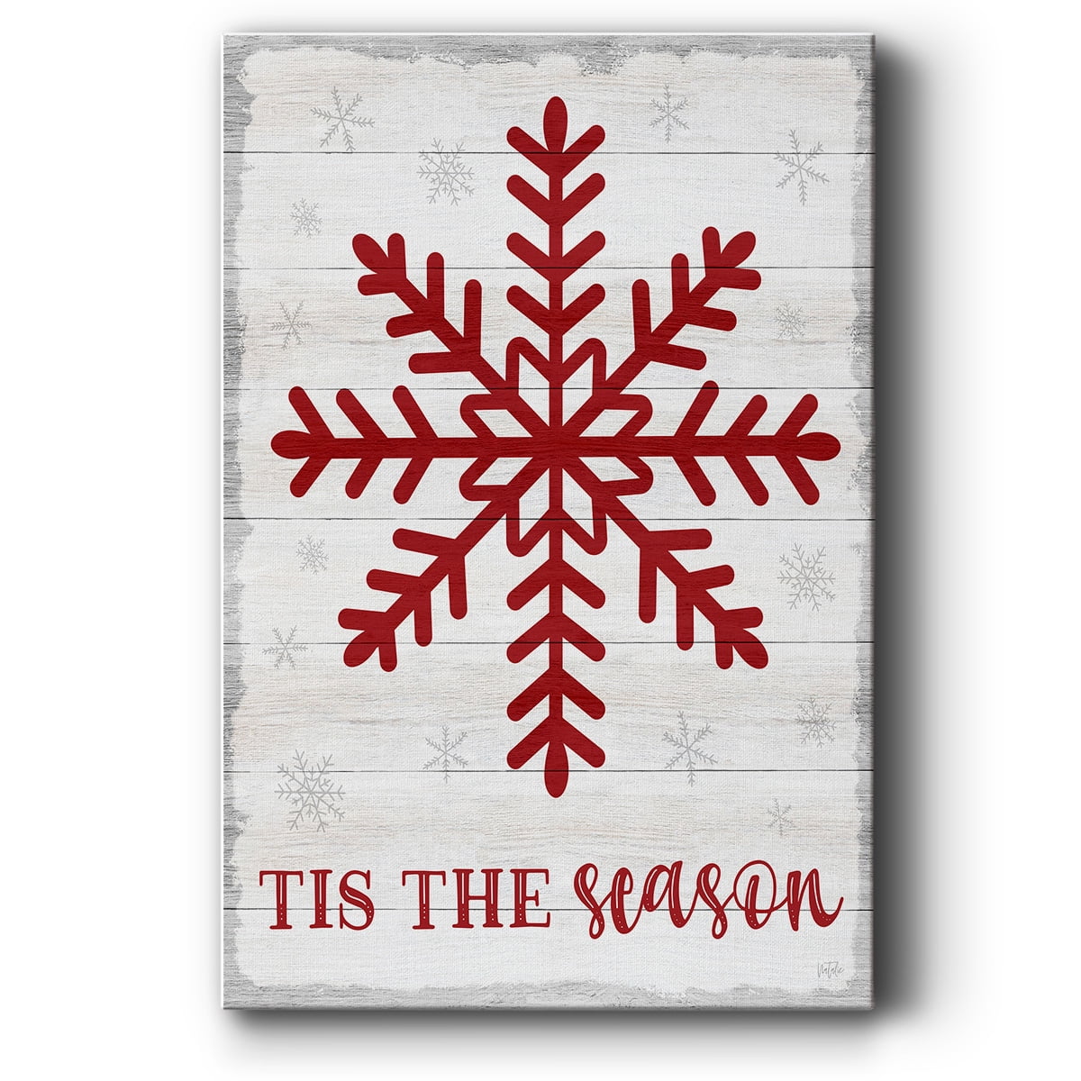 Tis the Season Snowflake- Gallery Wrapped Canvas