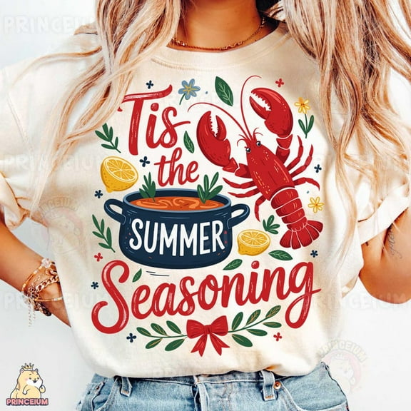 Tis the Summer Seasoning T-Shirt, Funny Lobster Boil Shirt, Summer Cookout Shirt, Seafood Lover Shirt, Summer T-Shirt