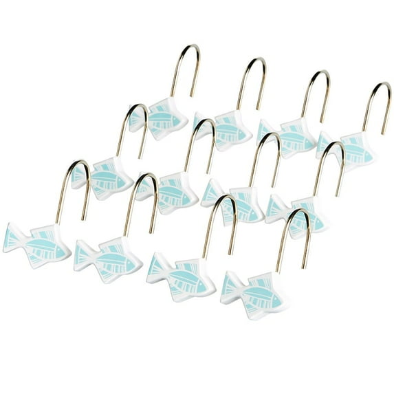 Tisa Fish Bath Collection - Set of 12 Curtain Hooks