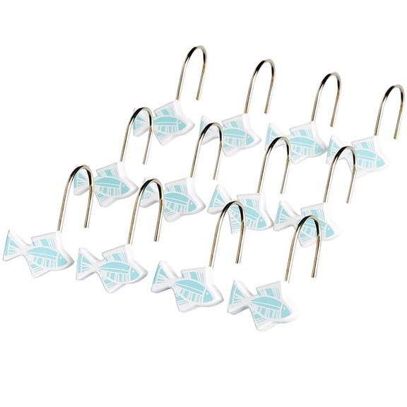 Tisa Fish Bath Collection - Set of 12 Curtain Hooks