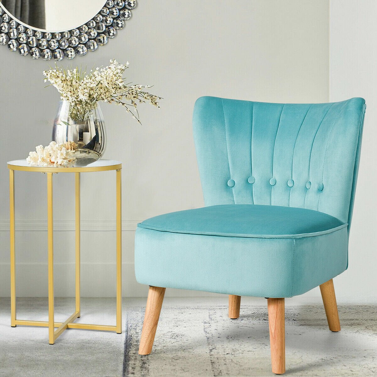 Wide best sale slipper chair