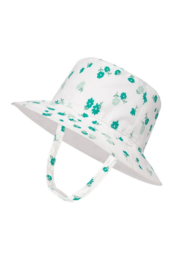Baby Sun Hat UPF 50+ Sun Protection Cute Baby hats Wide Brim Summer Beach hat Toddler Sun Hats for Boys Girls Flower 6-12 Months