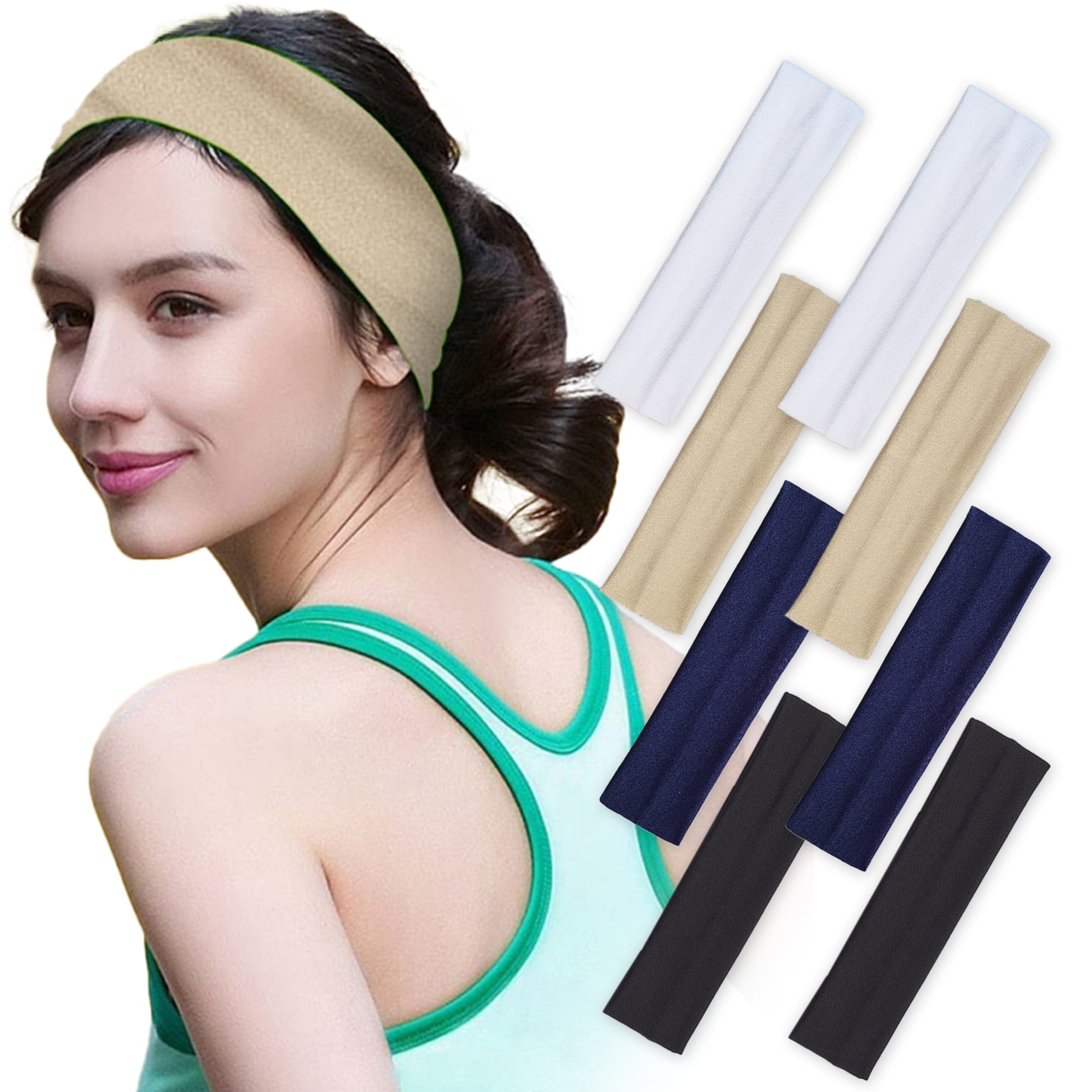 Women\'s Thin Elastic Headbands Workout Running Sweatbands Hair Accessories Non Slip Workout Headbands for Women Men - Sweatbands for  main image 2