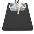 thumbnail image 1 of Tisoloow Silicone Large Cat Mat for Litter Box Waterproof 34" X 22" Trapping Mat for Kitty Litter Box Easy to Clean Scatter Control Non-Slip Durable Pad for Floor Black, 1 of 8