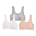 thumbnail image 1 of Tisoloow Sports Bra for Women U-back Sports Bra Seamless Comfortable Breathable Soft Support Yoga Bra Gym Running Workout with Removable Cups Breathable Grey&White&Apricot S, 1 of 9