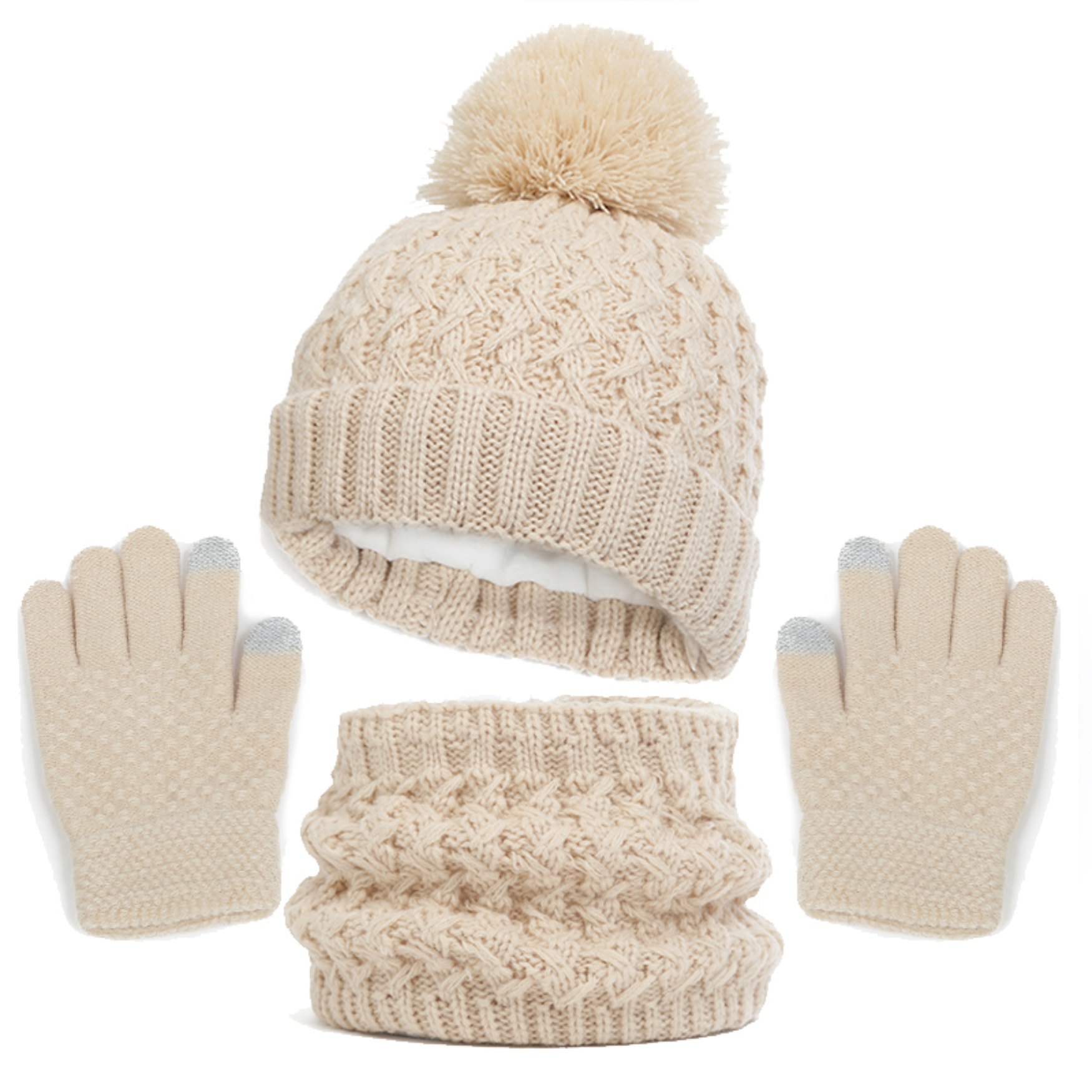 Sesame Street Kids Winter Beanie & 3 Pair Mitten Set, Elmo Design 