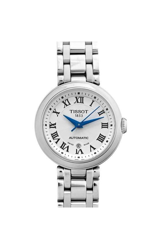 29 x 9.60 mm T-Lady Bellissima Stainless Steel White Dial Automatic T1262071101300 Womens Watch