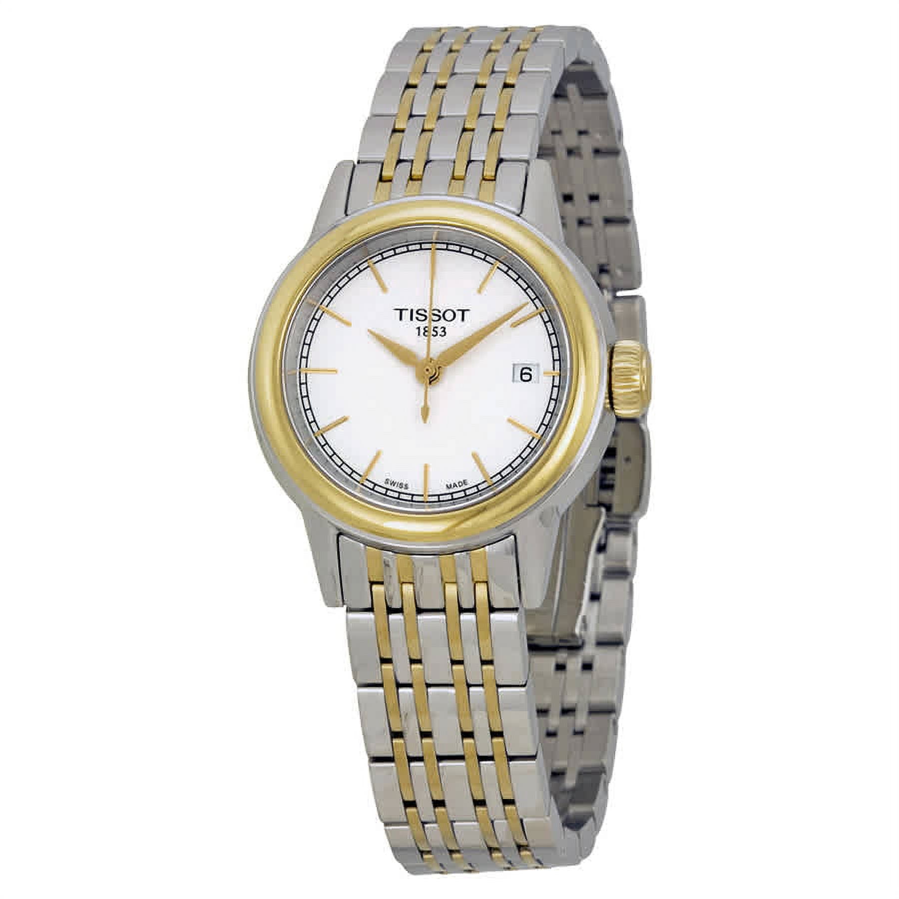 Tissot Carson White Dial Two-tone Ladies Watch T0852102201100